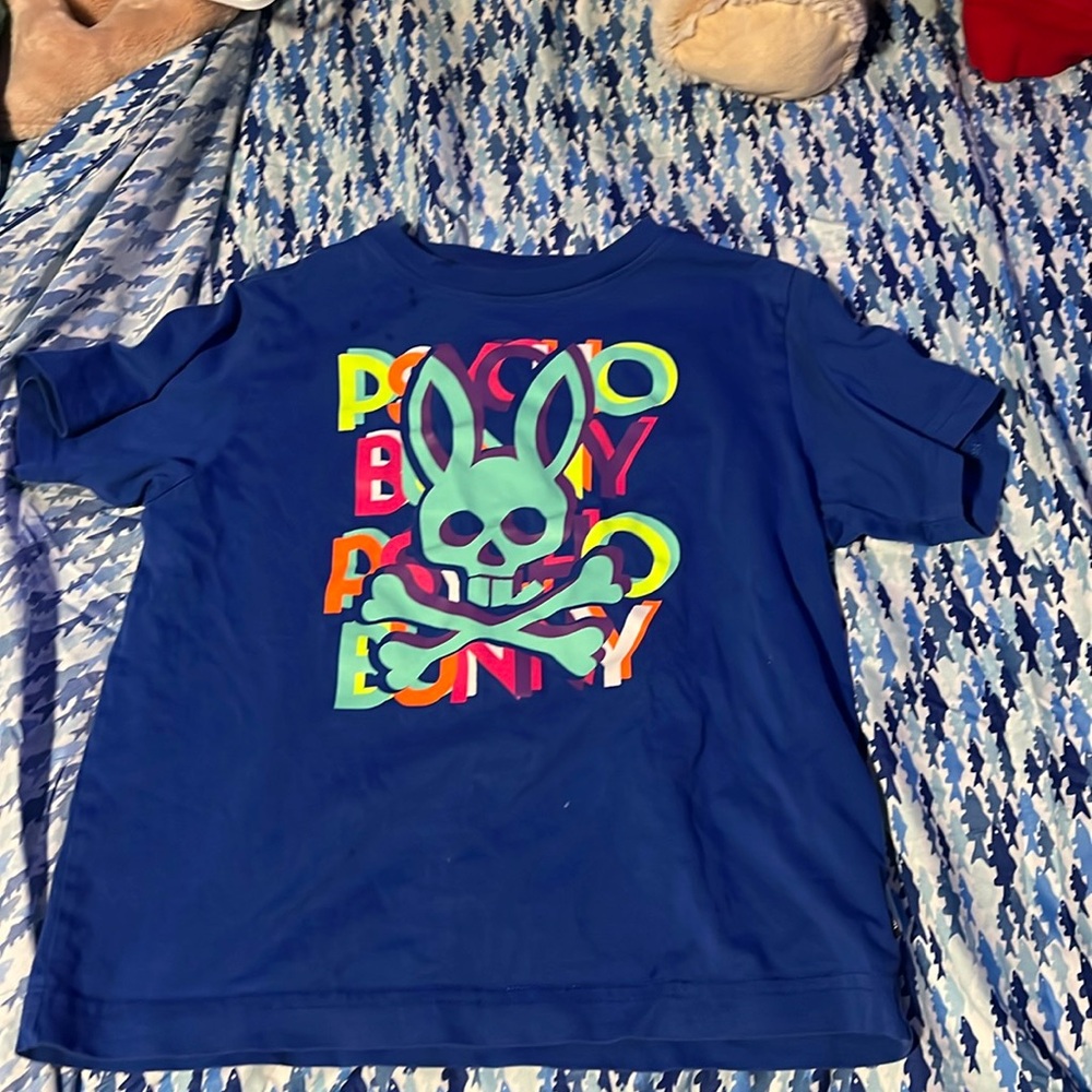 Psycho Bunny blue tshirt